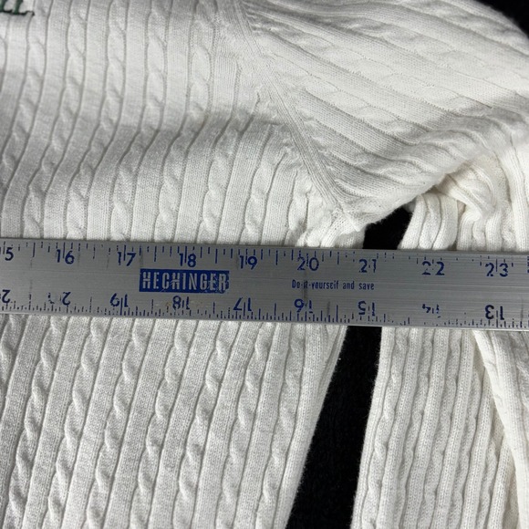 Ashworth XL White Cable Knit Sweater We Are Marshall Pullover Women's Vintage - Picture 4 of 7